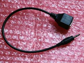 

2pcs Article audio adapter 3.5mm 1/8" 3pole male plug to RJ45 network female jack VOD touch screen cable for Lightning etc. 29cm