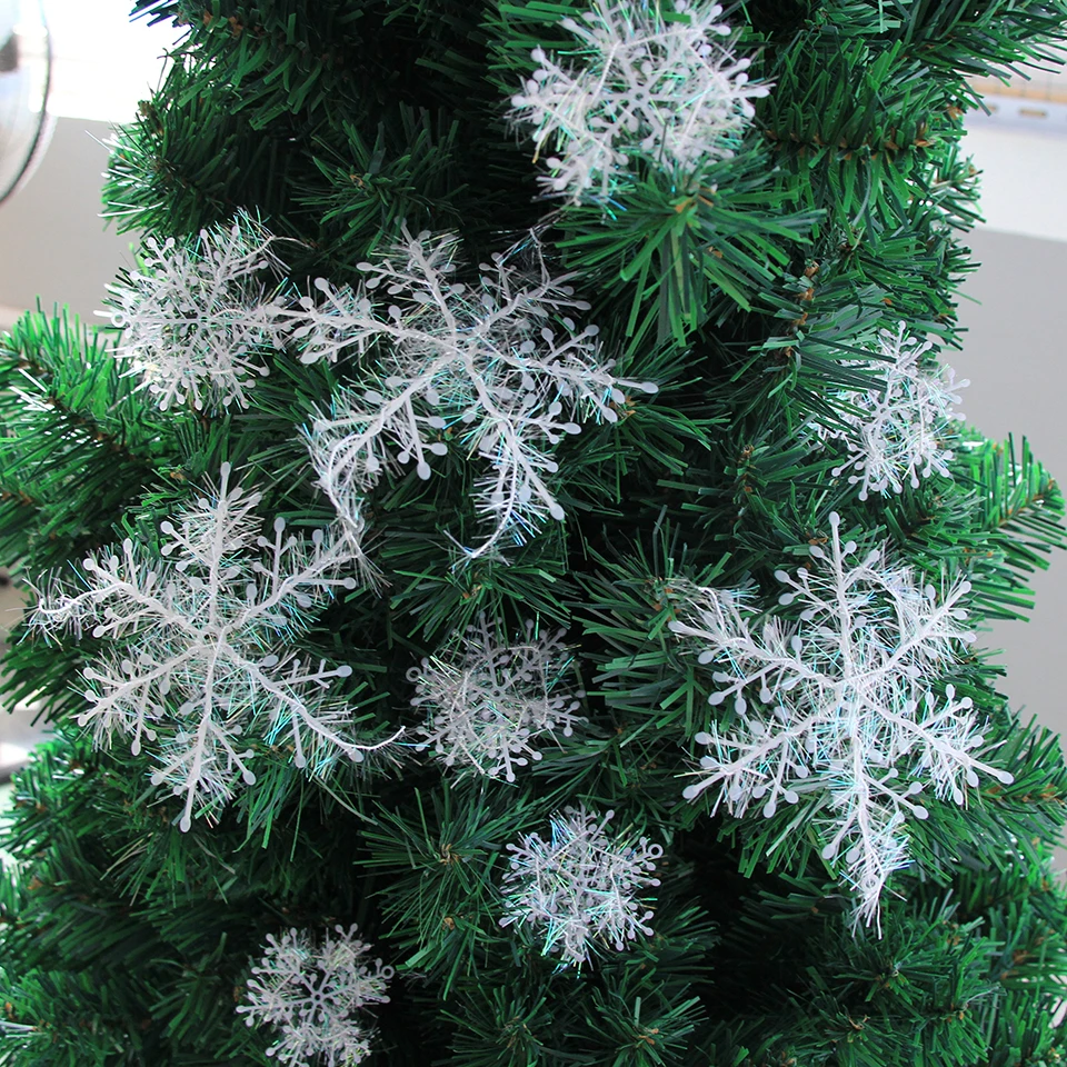 6 шт. 6 см и 11 см 2 размера белые снежинки Рождественские украшения DIY ремесло орнамент с рождественской елкой детский подарок Рождественская вечеринка украшения
