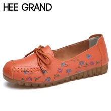 HEE GRAND/лоферы на шнуровке, обувь на платформе из спилка, женская обувь на плоской подошве, Повседневная Удобная обувь на толстой мягкой подошве, женская обувь, большие размеры 35-42, XWT1195