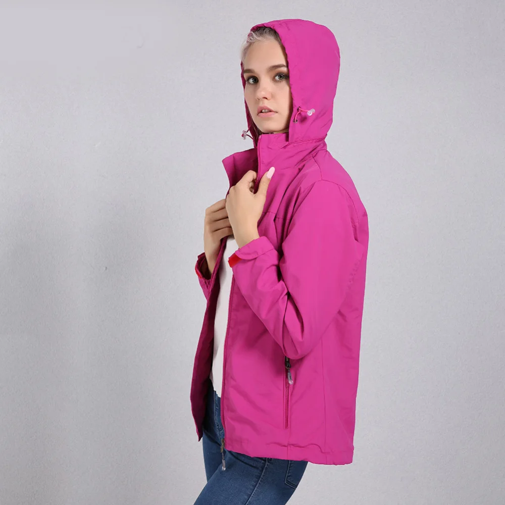 

Women's One Layer Thin Spring Summer Autumn Windbreaker Hiking Hunting Outdoor Hooded Jaqueta Waterproof Hiking Jackets