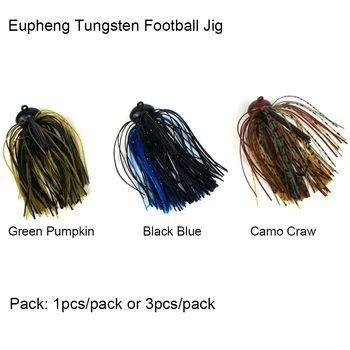 

Eupheng Pro Tungsten Football Jig Silicon Rubber Case Skirt Bait Deep Water Fishing Stand-up On Bottom Chip Resistant Paint