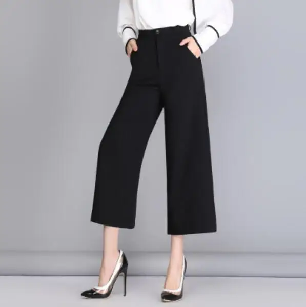 2017 fashion Women vintage wide leg pants European style