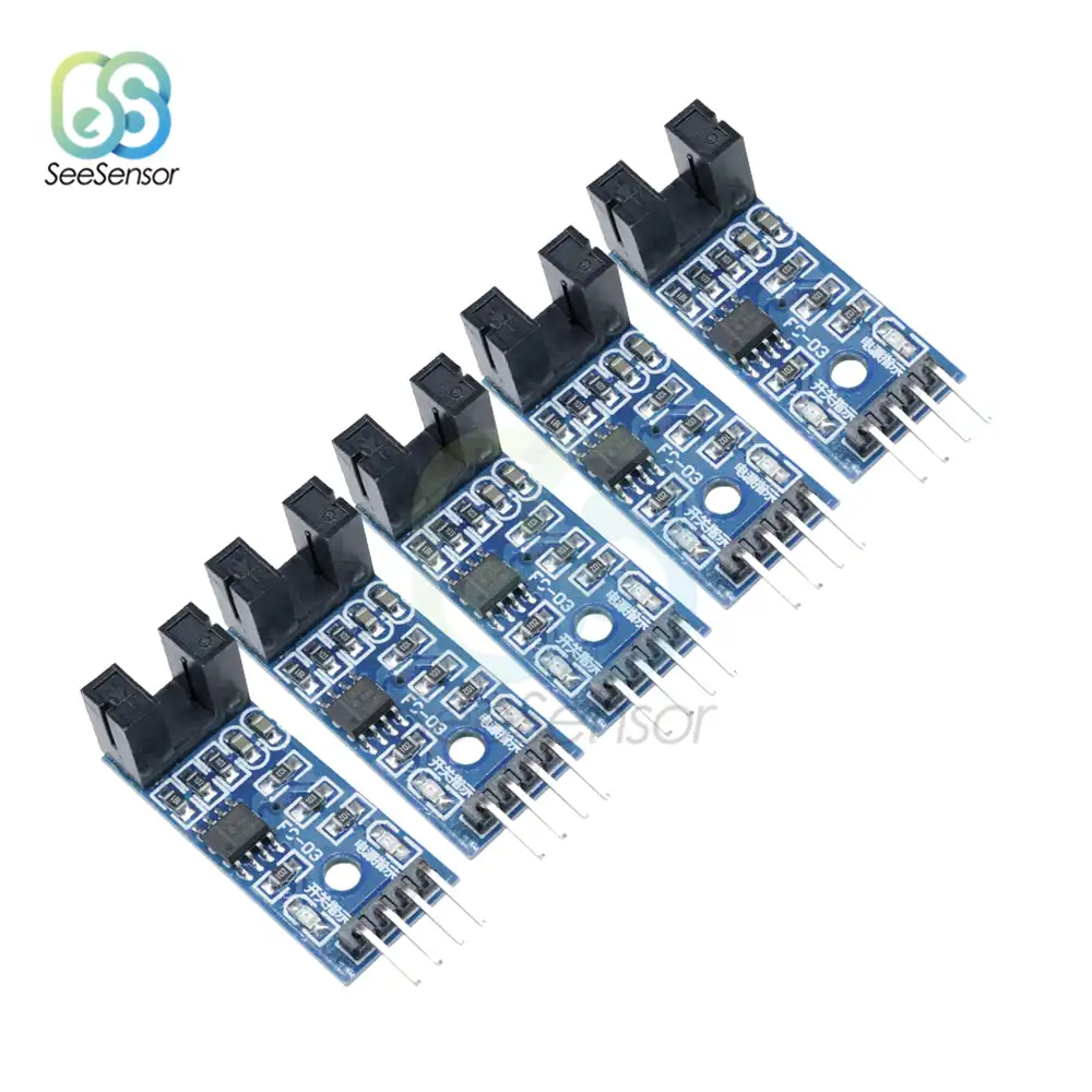 10Pcs LM393 Slot-type 4Pin Optocoupler Speed Sensor Measuring Module for Arduino