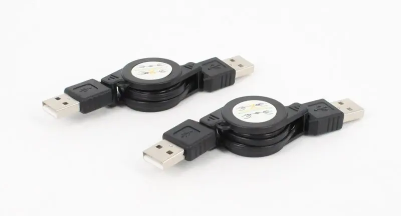 Удлинительный Выдвижной Кабель USB 2,0 A «Папа-папа», кабель для синхронизации данных и зарядного устройства 75 см