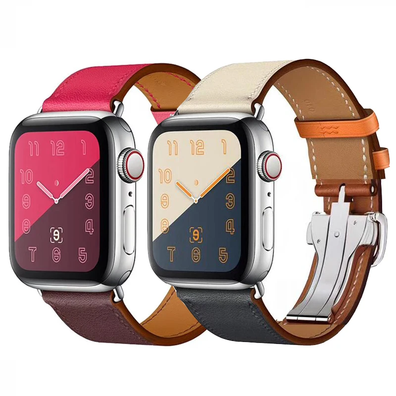 

wrist watchband bracelet belt Single Tour leather loop for iwatch series 4 3 2 1 strap 40mm 44mm For Apple Watch band 42mm 38mm