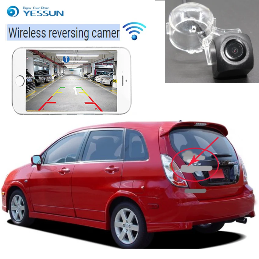2  wireless Rear View Camera For Suzuki Aerio Liana CCD Night Vision Reverse Camera backup camera Licence plate camera