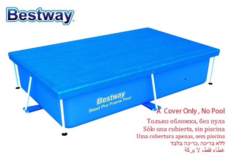 58104 Bestway 2,44*1,04 м чехол для 2,39X1,5 м Прямоугольная рамка плавательный бассейн 96*61 "плотная Ткань Пылезащитная крышка до 94*59" бассейн-Бянь