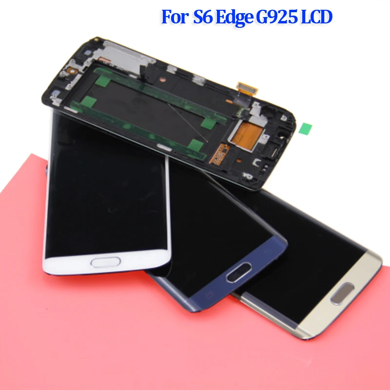 Золотой белый синий для Samsung Galaxy S6 edge ЖК дисплей G925 G925I G925F сенсорный экран