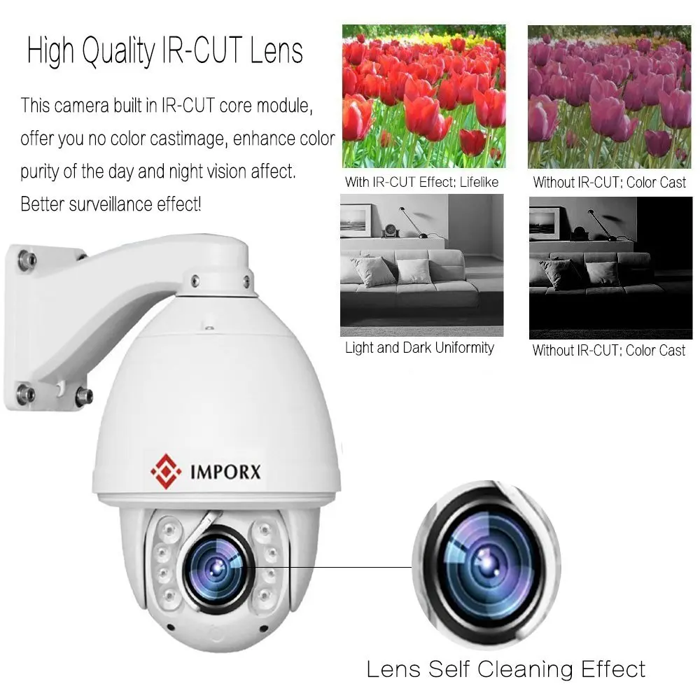 1080 P 2MP 20X/30X зум Автоматическая отслеживающая наружная камера наблюдения с