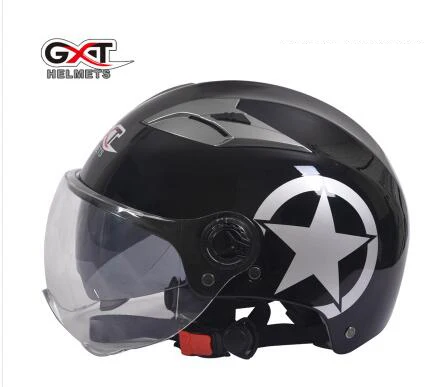 GXT козырек с двойными линзами, Половина шлема, мотоциклетный шлем для езды на мотоцикле, шлемы для мужчин и женщин, для скутера, велоспорта, для езды на мотоцикле - Цвет: 3