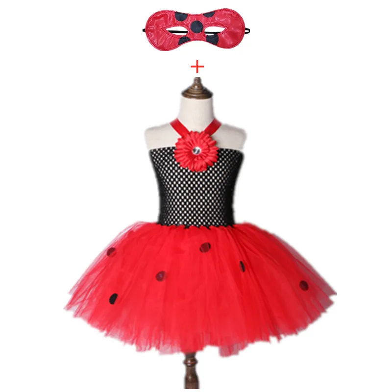 Новинка одежда для маленьких девочек детские платья с красными жуками красная