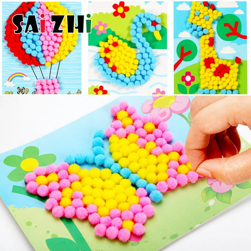 Saizhi, детская игрушка, сделай сам, Hairball, липкая бумага для рисования, детский сад, игрушка, материал, посылка, детские игрушки, игрушки для девочек, ремесла, SZ3613