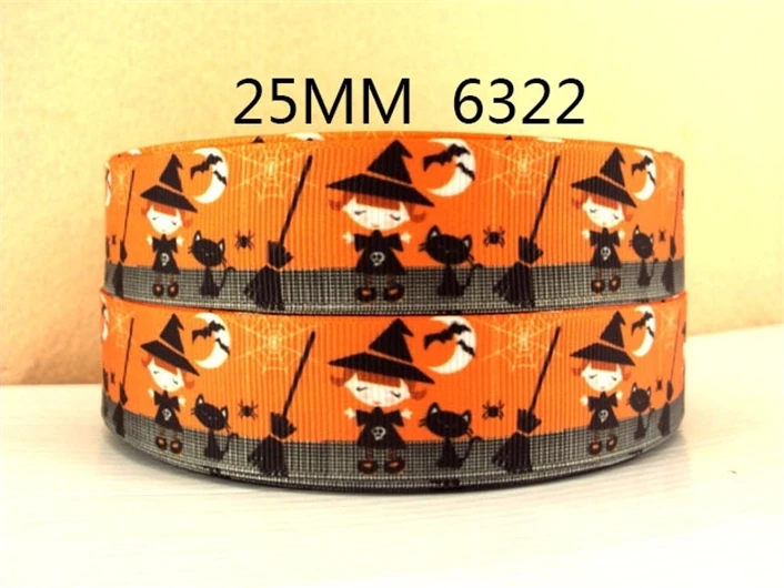 David accessories 1''25mm на Хэллоуин с принтом Полиэстеровая корсажная лента, 5 метров, материалы для ручных поделок, 5Yc245