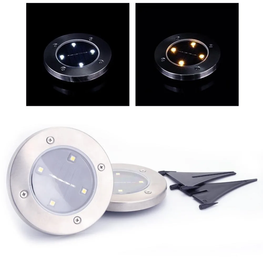 

4 LED Outdoor Path Light Spot Lamp Yard Garden Lawn Landscape Lawn Lamp Solar Waterproof