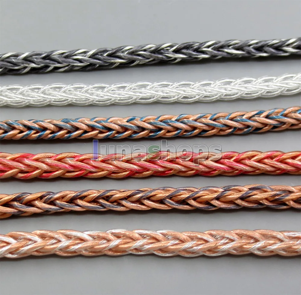 

LN005953 100m 8 Cores PVC Extreme Soft Silver + OCC Mixed Signal (Not Tefl) Earphone Headphone Cable Wire 0.05mm*36