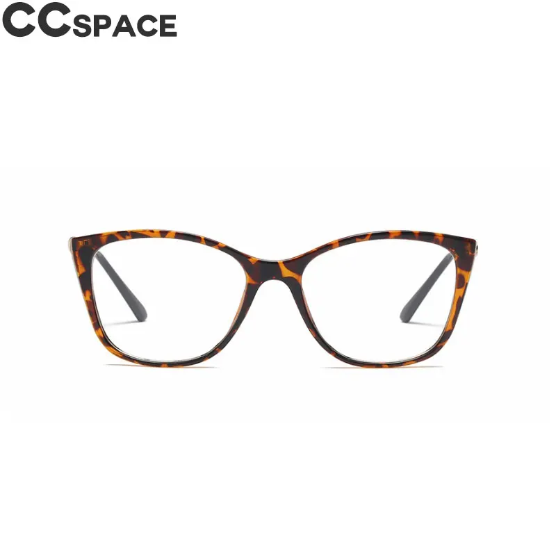 Женские очки кошачий глаз, оправа с металлическим узлом, трендовые стили, оптические модные компьютерные очки 45649 - Цвет оправы: C13 tea leopard