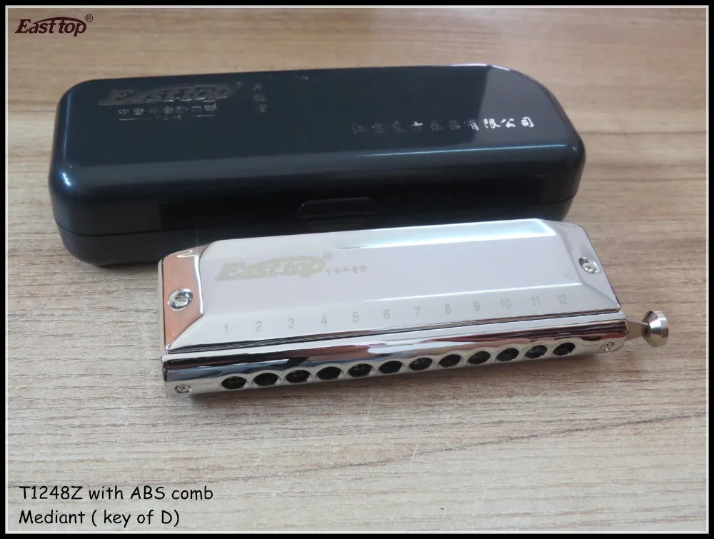 T1248Z EASTTOP 12HOLES CHROMATIC harmonica lower an octave than C alto chromatic | Спорт и развлечения