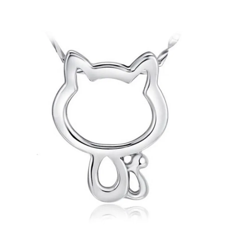

Everoyal Top Quality Female 925 Sterling Silver Necklace For Women Jewelry Cute Cat Silver Necklace Jewelry Girl Valentine's Day