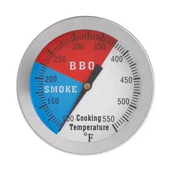 

2" 550F BBQ Thermometer Gauge Barbecue Grill Wood Smoker Charcoal Heat Indicator
