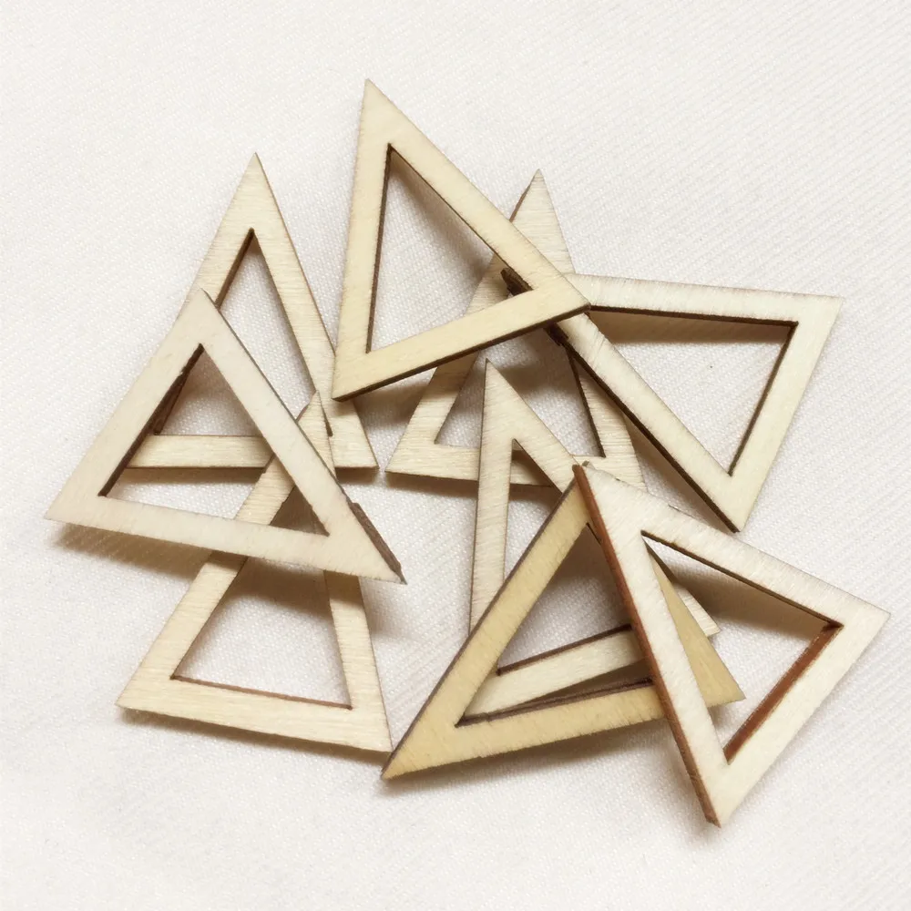 Wholesale Price 200pcs/Lot DIY Unfinished Wooden Geometric Beads For Xmas Jewerly MP101