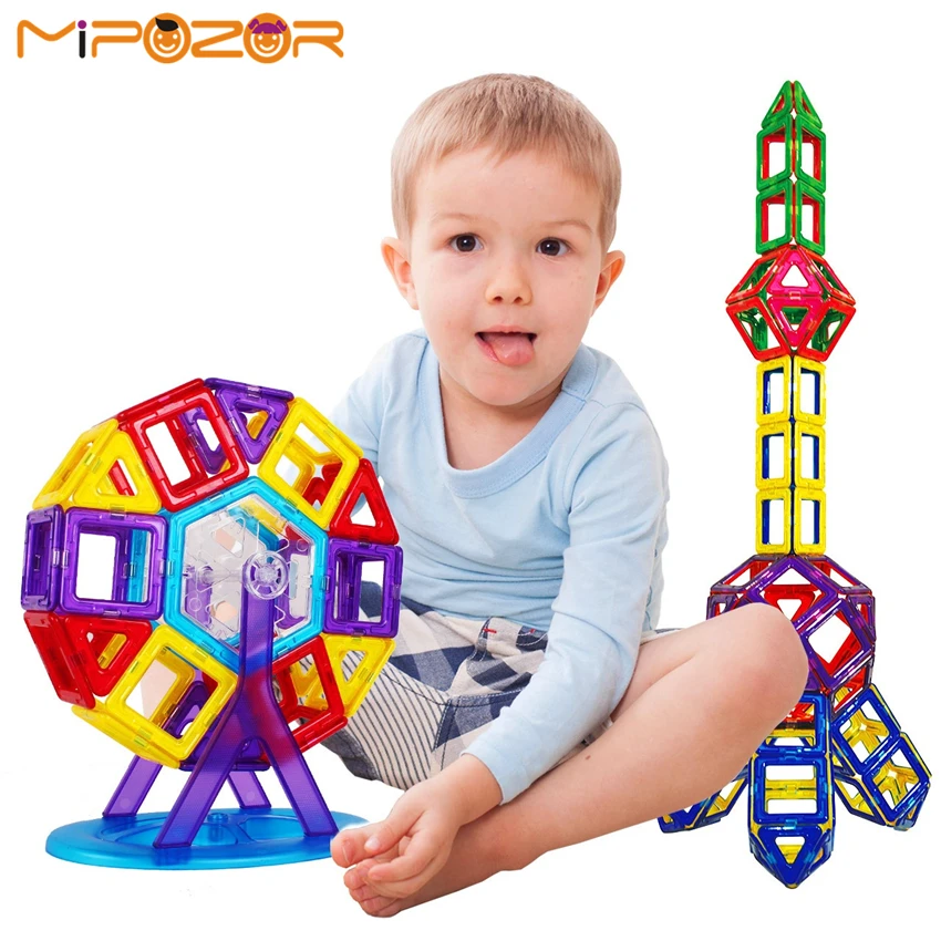 

MIPOZOR 3D Magnetic Designer 176pcs Mini Building Blocks Kids Birthday Gift Children Educational Toys Enhance intellectual DIY