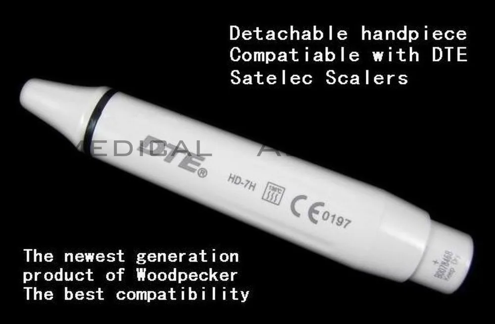 

Free Shipping Ultrasonic scaler handle Dental Woodpecker Detachable Handpiece HD-7H for DTE Satelec Scaler