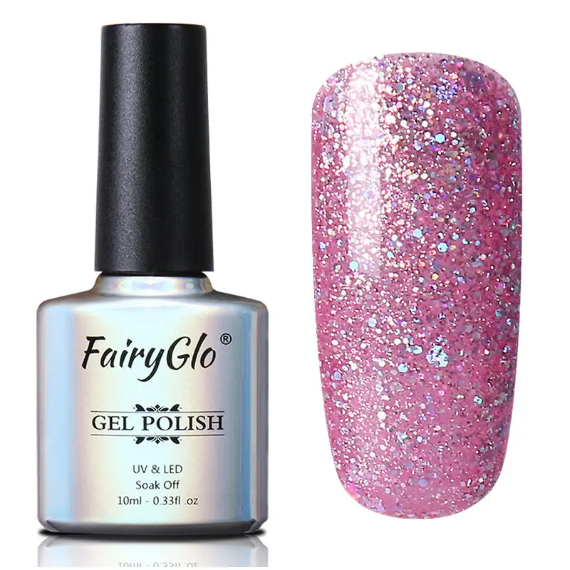

FairyGlo 10ML UV Glitter Gel Nail Polish Bling Gel Polish Soak off Semi Permanent Paint Gellak Hybrid Varnish Lucky Lacquer Lak