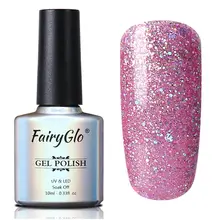 FairyGlo 10ML UV Glitter Gel Nail Polish Bling Gel Polish Soak off Semi Permanent Paint Gellak