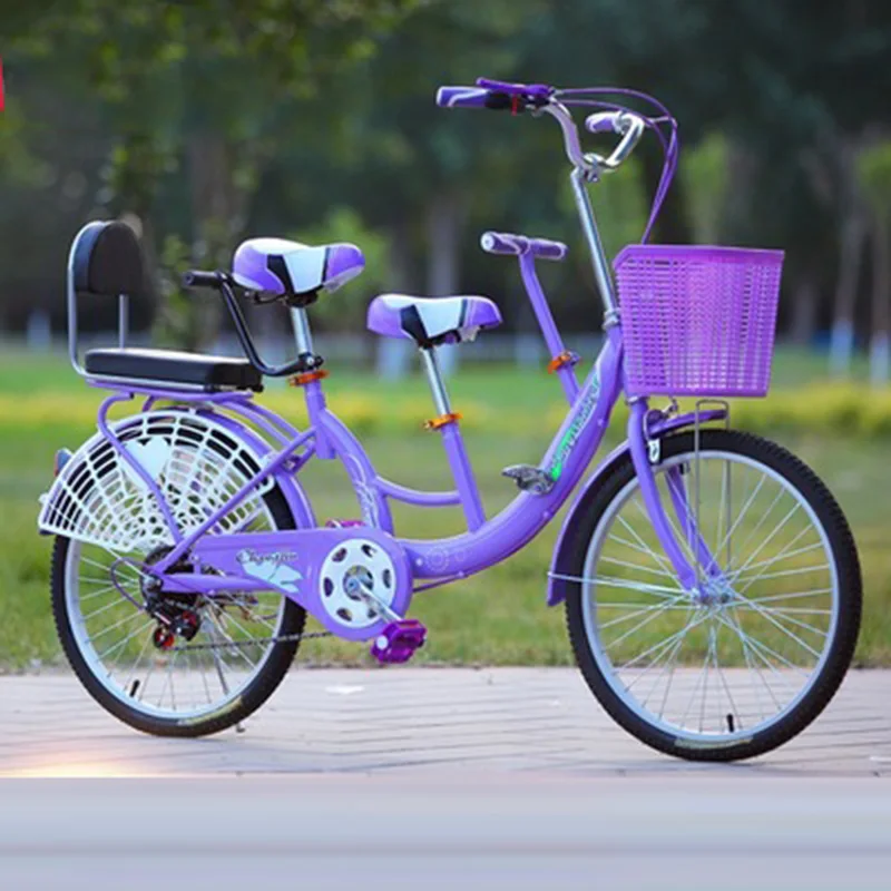 22-Inch Women's Double Bike Parent-Child Car To Build A Bridge With Children