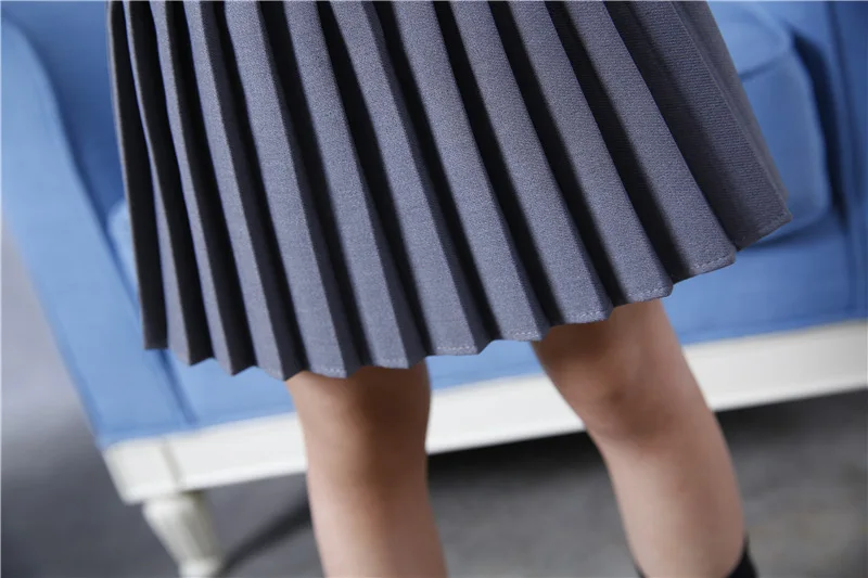 Г. Плиссированные юбки для девочек Детская школьная юбка весенне-осенние однотонные юбки-пачки юбки принцессы для танцевальной вечеринки для девочек ростом от 100 до 160 см