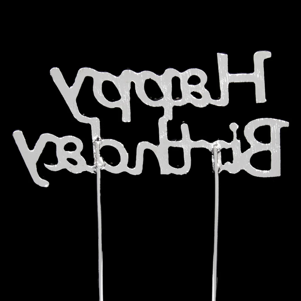 Happy Birthday Party Cake Topper Pick Sign Diamonte Crystal Rhinestone Cake Decorating Supplies for birthday party aniversary