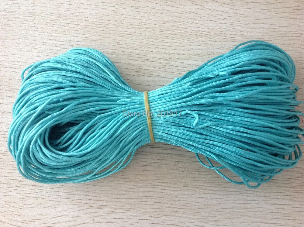 

2mm Blue Nylon Cord + Rattail Braid Macrame Rope Accessories Making Beading Shamballa Bracelet Cords 90m=90m*1Roll