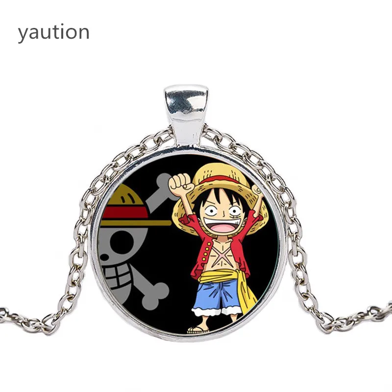 

2017 Hot necklace ONE PIECE MONKEY D LUFFY Anime Skull Pendant Necklace Flag Pirate Metal Necklace Cosplay Anime Necklace