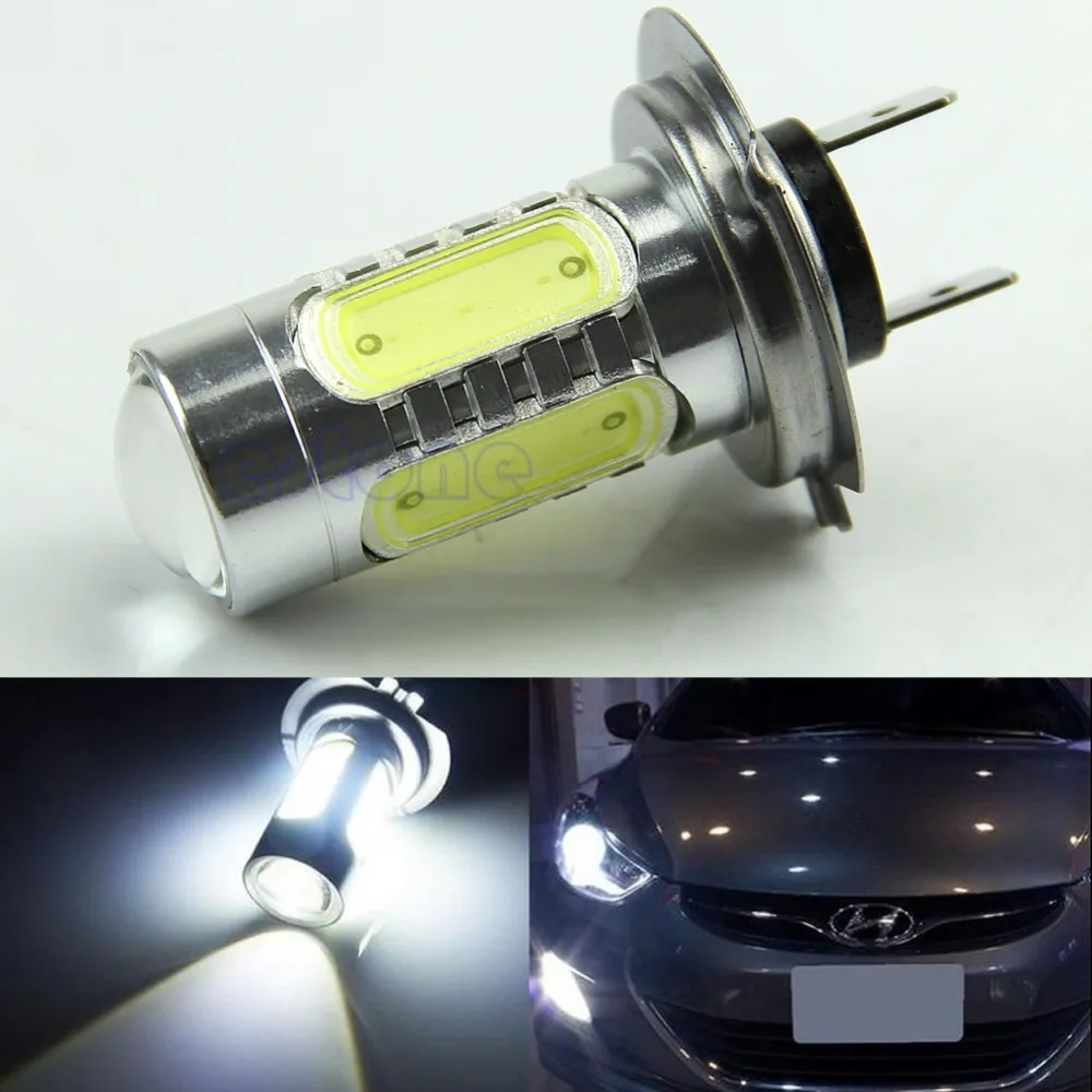 12V DC H7 HID White COB LED Bulb For Hyundai On High Beam DRL Light Car