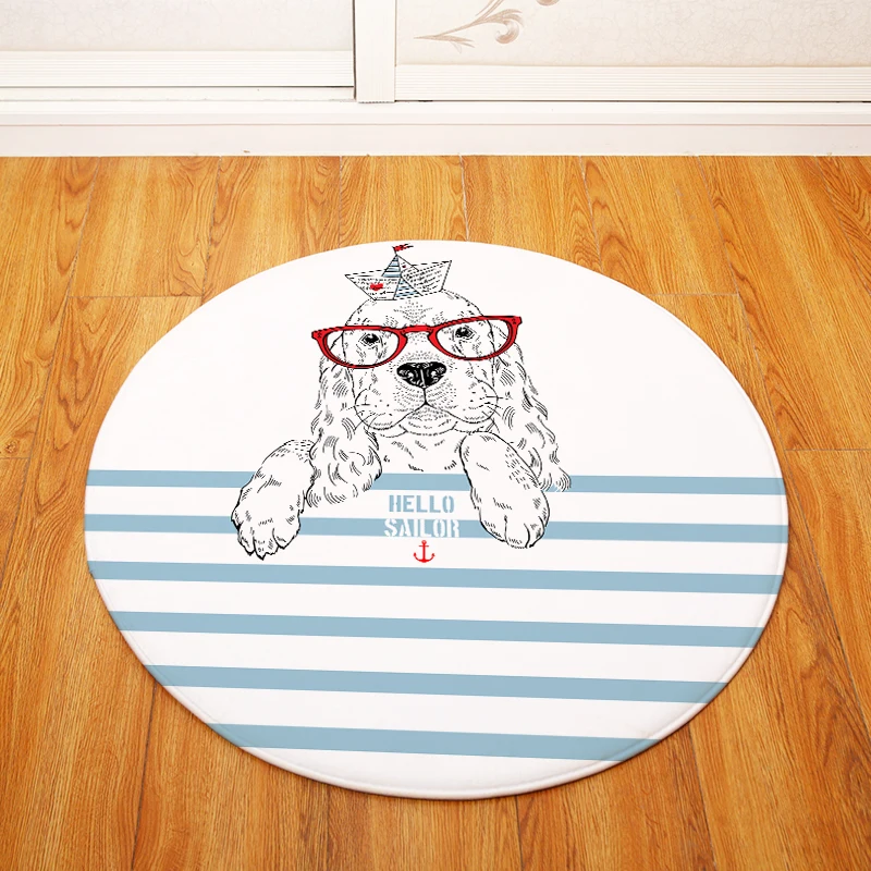 High Quality Rabbit Carpets Round Rugs Living Room Doormat Cartoon Carpets Door Floor Mat for Bedroom Fornasetti Carpet