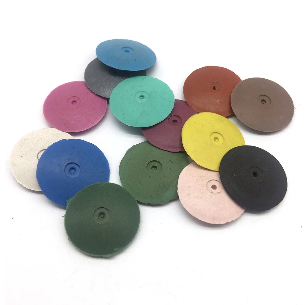 Ruedas de pulido de y goma, juego de herramientas rotativas Dremel, disco de pulido joyería Dental, colores mezclados, 22MM, 50 Uds. - Joyería y accesorios