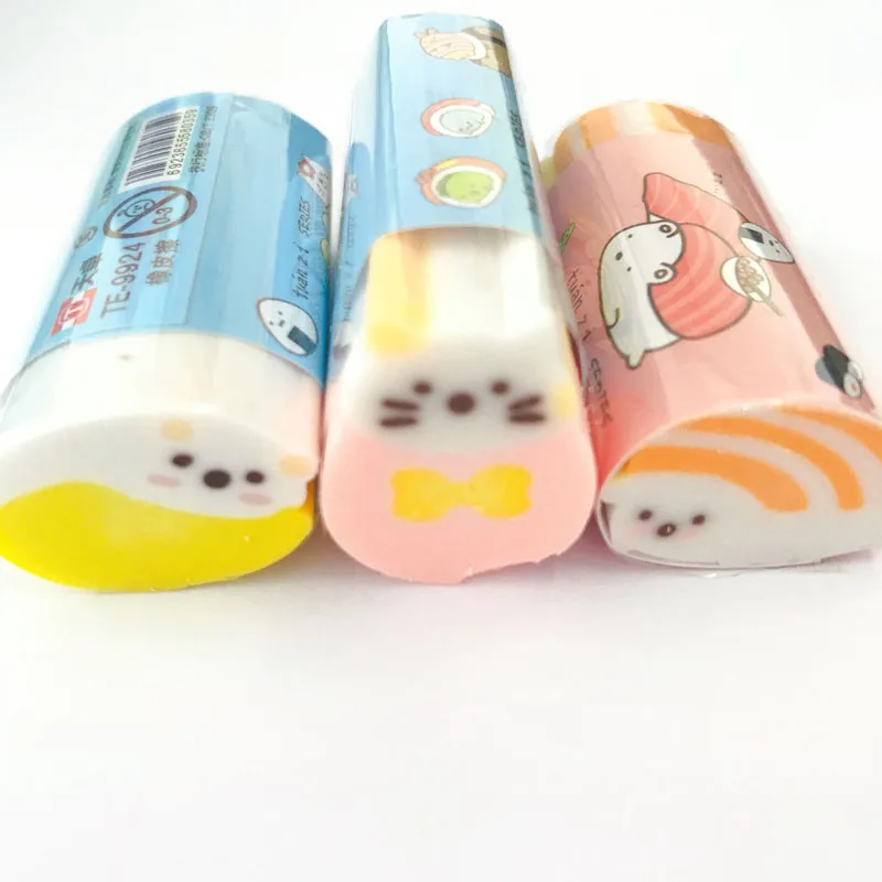 

1X Kawaii Sushi Food Family Cutable Eraser Mini School Supply Student Stationery Writing Drawing Correction Rubber Kids Gift