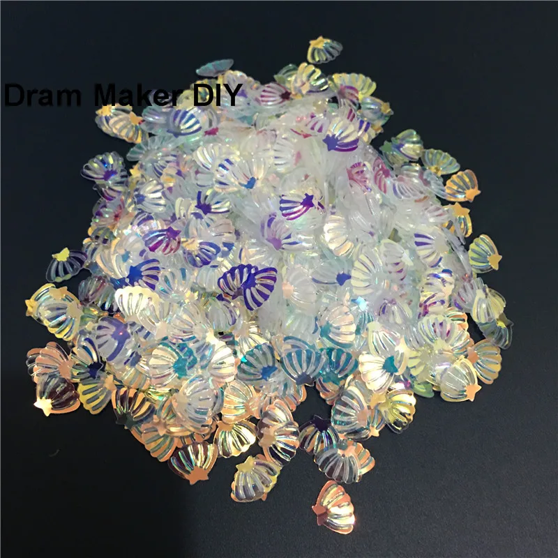 

3000pcs(50g) 6*8mm Brilliant Transparent Shell Loose Sequin Paillette Sewing,Wedding Craft,Kids DIY Garment Accessories