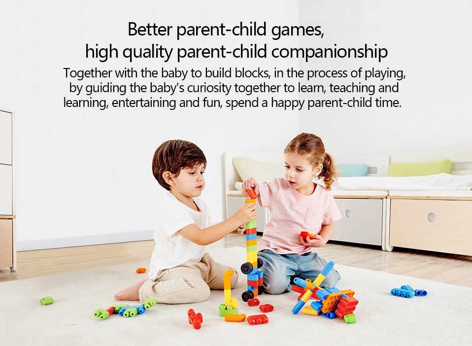Original Xiaomi Mitu Hape 80pc Flexible Block Robot festival Gift 18 Month Above Environmental Friendly Newest Mijia Child Block (1)