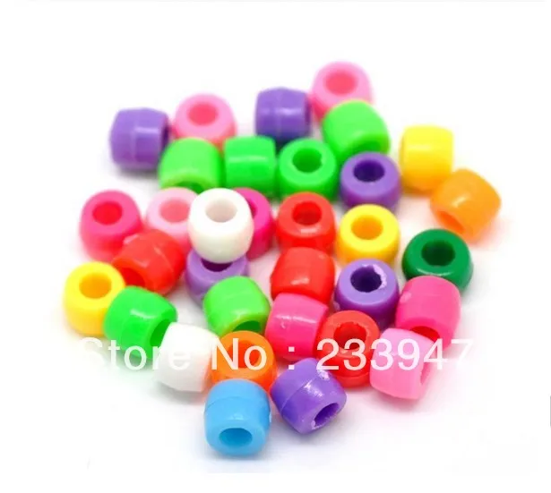Free shipping Wholesale 500pcs/lot Mixed Color Round Acrylic Spacer Pony Beads 8x6mm | Украшения и аксессуары