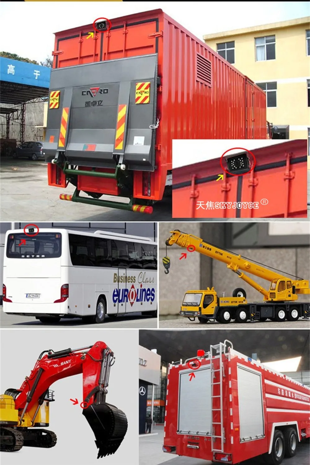 DC12 DC24V Car Parking Camera rearview IR Nightvision Waterproof Rear View Camera With 15M RCA Video Cable Bus Truck Camera 24V (9)