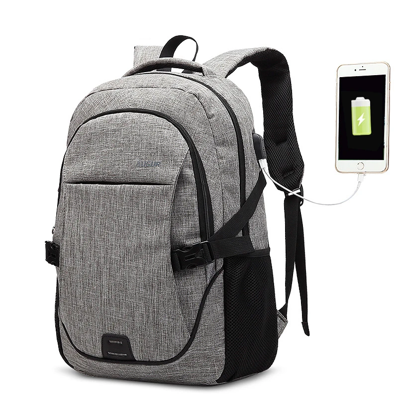 Waterproof Large Capacity 15.6 Inch Laptop Bag Man USB Design Backpack Bag Black Backpack women School Bags Mochila Masculina