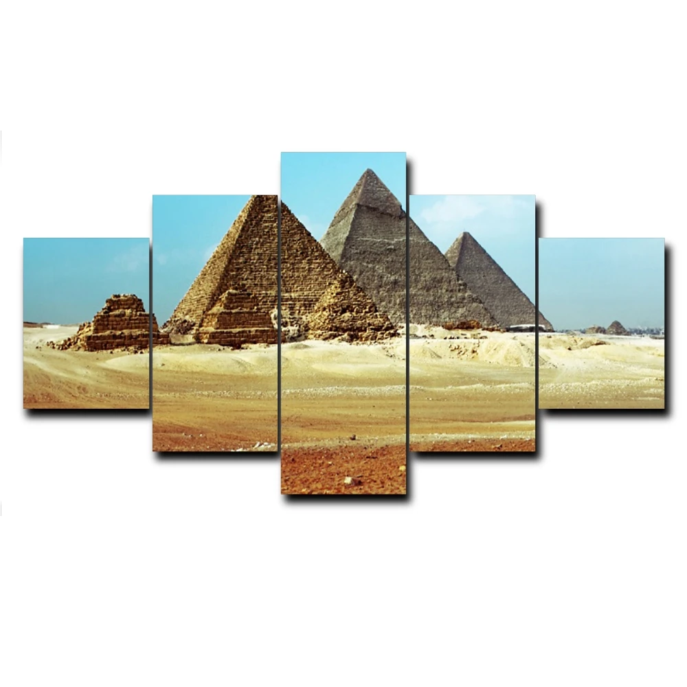

5 Panel Places of Interest Art Canvas Painting Posters and Prints Printed for Living Room Home Decoration Photo Album No Frame