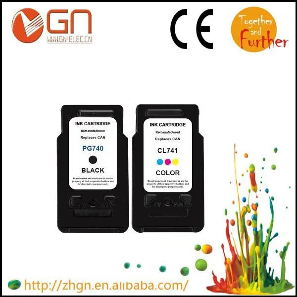 

1 Set  (BK+C) Remanufactured ink cartridges PG740XL CL741XL used for Canon MG4170