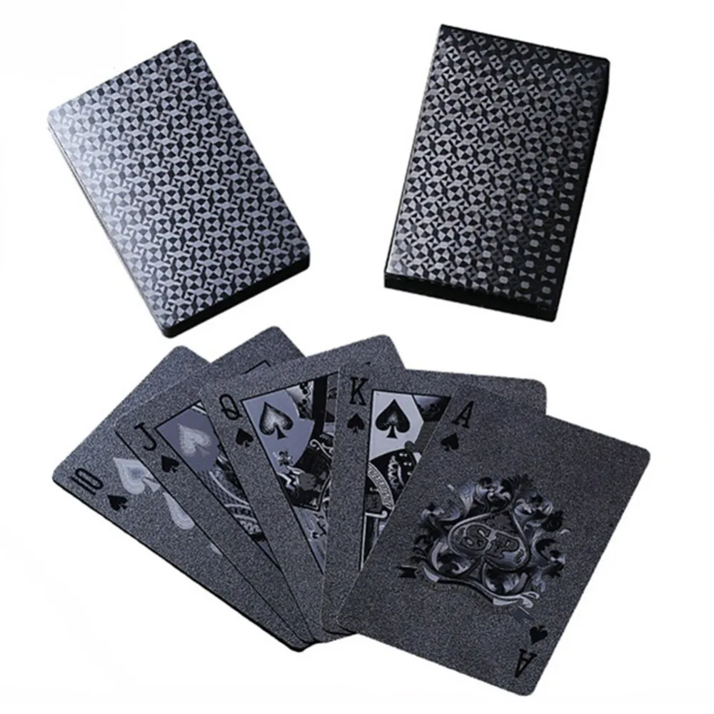 Водонепроницаемые черные игральные карты пластиковые настольные игры Покер spelkaarten пластиковые карты подарок дропшиппинг