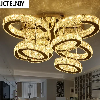 

Sitting room light rectangular creative atmosphere oval led crystal lamp light warm bedroom lamp led to absorb dome light