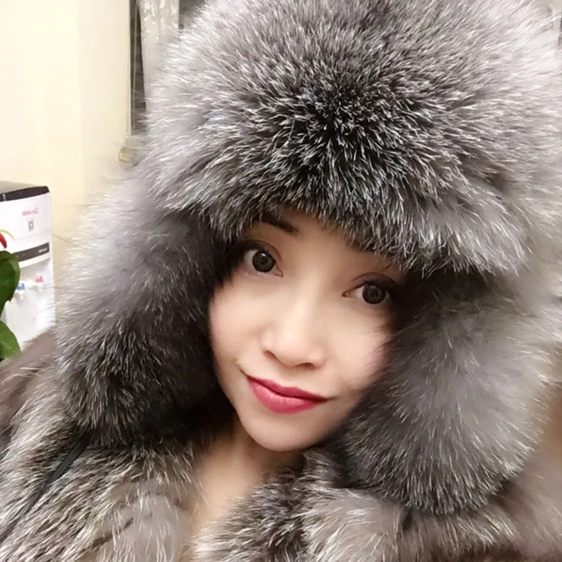 Женская шапка-ушанка mOn Sale для катания на лыжах закрывающая уши зимняя из меха