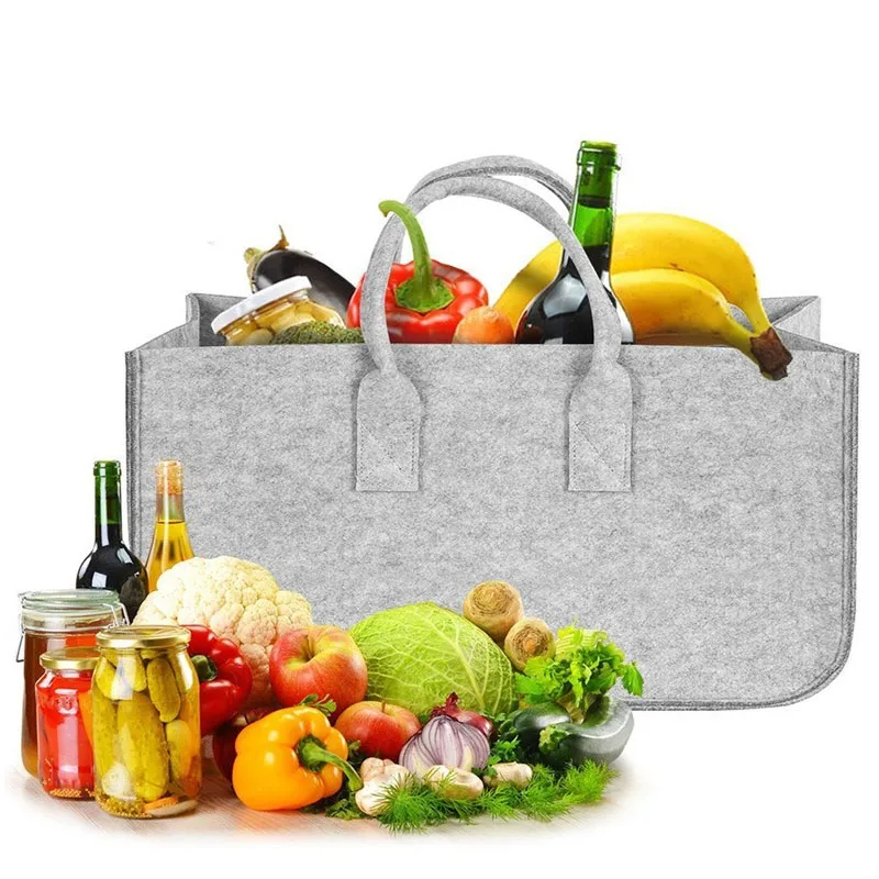 

Firewood Basket,Shopping Storage Basket,Degradable Felt Log Bag,Laundry Hamper Baskets with Handle for Carry wood,Toys,Newspaper
