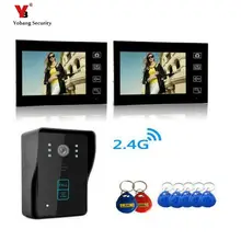 Yobang Security Freeship 7Video Door Phone Bell Wireless Intercom with RFID keyfobs Access Control Wireless Video Intercom Phone