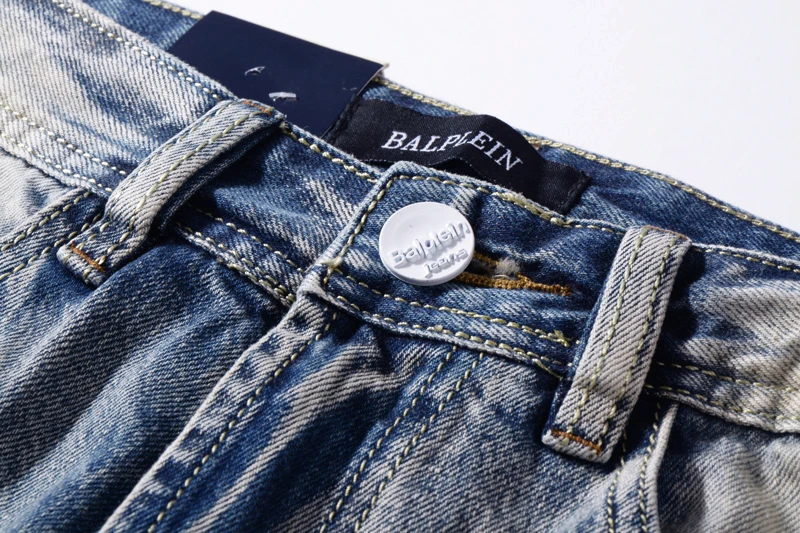 Vintage Designer Men Jeans Blue Color Straight Fit 100% Cotton Denim Pants hombre Fashion Classical Jeans Men Ripped Jeans homme
